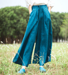 Literary Retro Loose Wide-Leg Pant