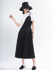 Black Cropped Sleeveless Dress