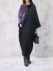 Splicing Collision Color Casual Loose Dress