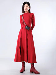 Split-side Cropped Long Dress