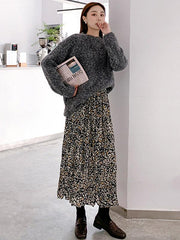 Casual Chiffon Floral A-Line Skirts