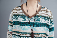Abstract Printed Long Sleeves T-Shirt