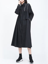 Women Abstract Print Loose Irregular Dress