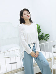 Comfortable Solid Suit Pajamas