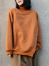 Women High Neck Pullover Loose Casual Sweatshirt