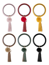Big Circle Tassel Bracelet Keychain