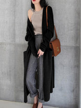 Solid Color Loose Thickening Long Knitting Outwear