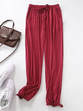 Comfortable Drawstring Elasticity Solid Pants
