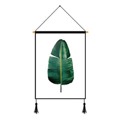 Green Leaves Plants Printed Wall Hanging Decoration
