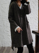 Loose V-neck Woolen Tops