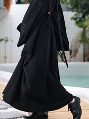 Women Solid Color High Waist Irregular Pile Skirt