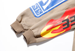 Printed Round Neck Street Style Sweatshirt