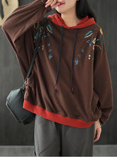 Cotton Split-Joint Hooded Sweatshirt