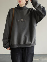Women Loose Casual Stitching Sweatshirt