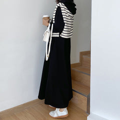 Hooded Casual Solid Color Hoodie Dress