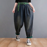 Women High Waist Solid Color Loose Casual Pants