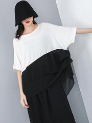 Loose Irregular Chiffon T-shirt