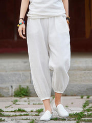 Pure Color Comfortable Bloomer Pants