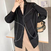 Loose Minimalist V-Neck Shirt