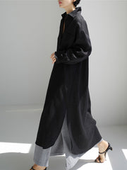 Loose Irregular Cardigan Over Knee Dress