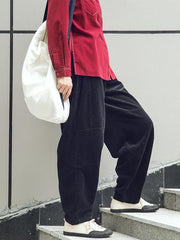 Loose Wide-leg Vintage Pants