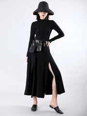 Split-side Cropped Long Dress