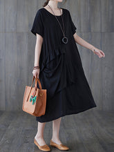 Short Sleeves Round Neck Lace Maxi Dress