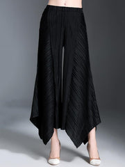 Irregularity Wrinkle Designed Pants