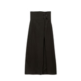 Simple Solid Color High-Waisted A-Line Skirt
