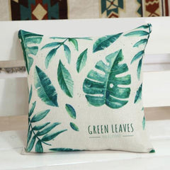 Leaf Printed Pillow Case