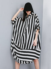Original Irregularity Striped Shirts Dress