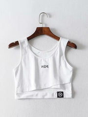 Cross Printed Sleeveless Tanks