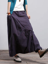 Loose Purple Split-joint Harem Pants