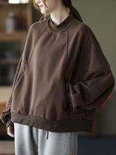Women Thick Loose Pullover Casual Sweatshirt