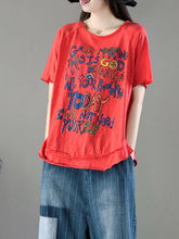 Simple Letter Printed T-shirt