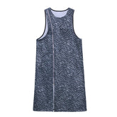 Zipper Round-Neck Vest Dress