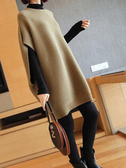 Casual Short Batwing Sleeve Midi Knitting Midi Dress