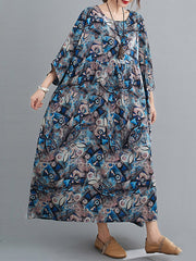 Original Printed Round-Neck Dress