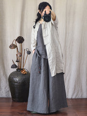 Linen Loose Casual Solid Pants