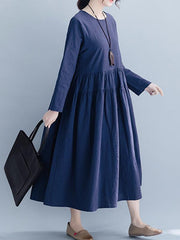 Casual Cotton Simple Long Dress
