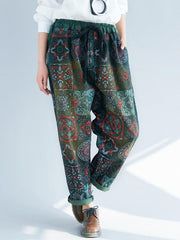 Casual Printed Straight Leg Pants