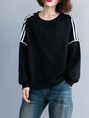 Loose Striped Casual Sweatshirt