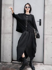 Simple 3/4 Sleeves Solid Round-Neck T-Shirt