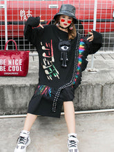 Women Stitching Printed Loose Casual Dress