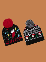 Christmas Jacquard Warmer Knitted Hat