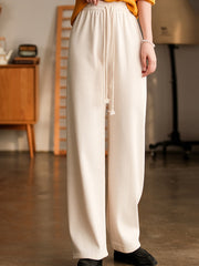 Causal Solid Color High-Waist Thicken Pants