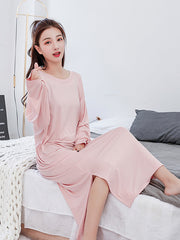 Round Neck Sexy Casual Home Dress
