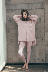 Three Pieces Solid Lapel Camisole Shirt  And Pant