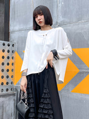 Round Neck Solid Color T-Shirt Tops