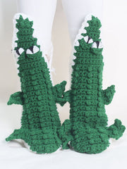 Creative Cute Green Crocodile Floor Socks